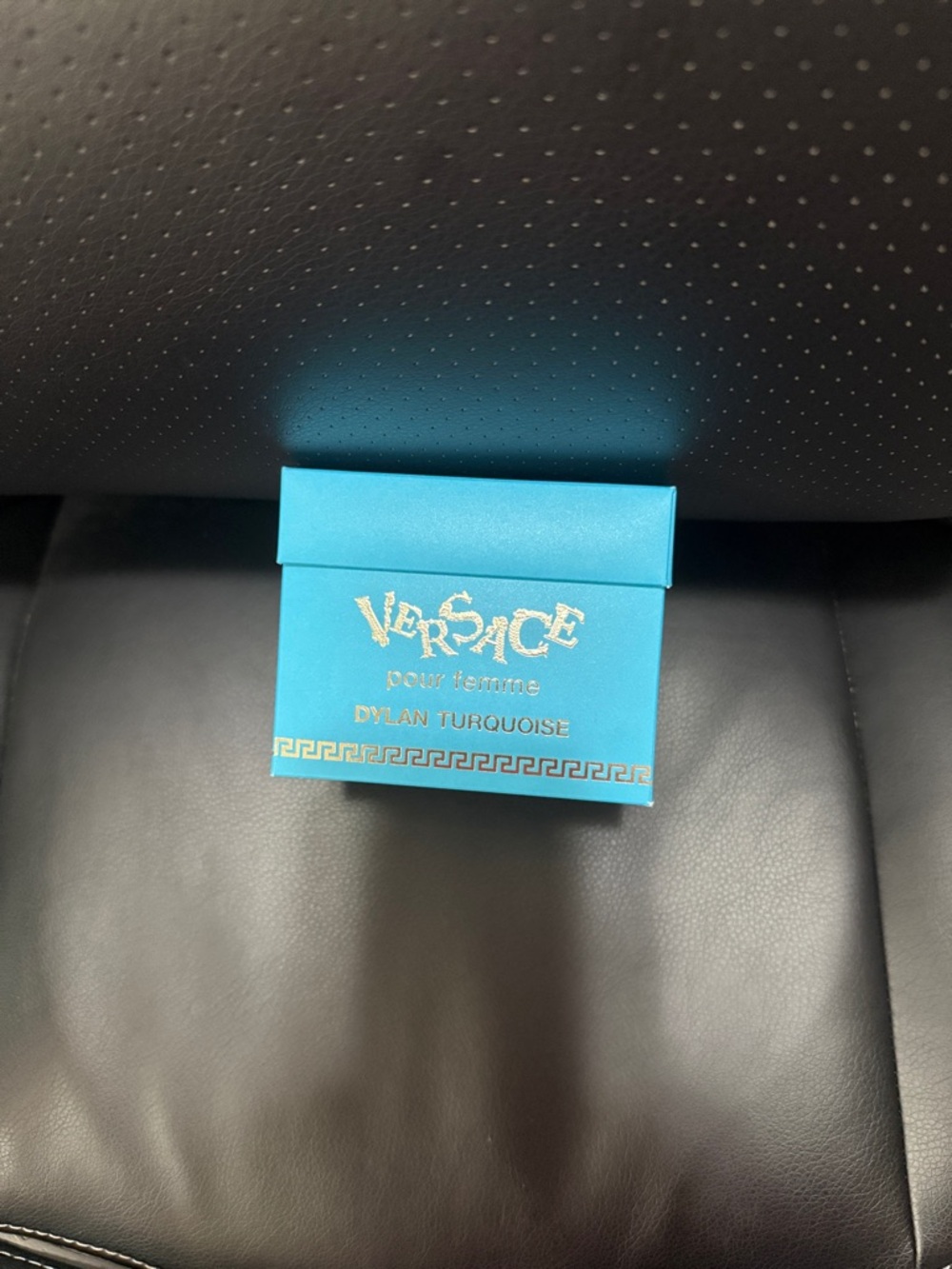 Versace Turquoise Box with Gold Foil Logo